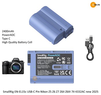 SmallRig Pin EN-EL15C Type-C Nikon Zf Z5 Z6 Z7 Z6II 7II 4332AC new 2025