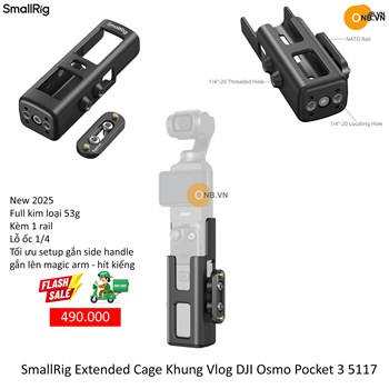 SmallRig Extended Cage Khung bảo vệ DJI Osmo Pocket 3 5117