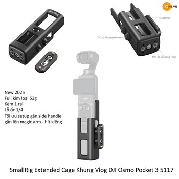 SmallRig Extended Cage Khung bảo vệ DJI Osmo Pocket 3 5117