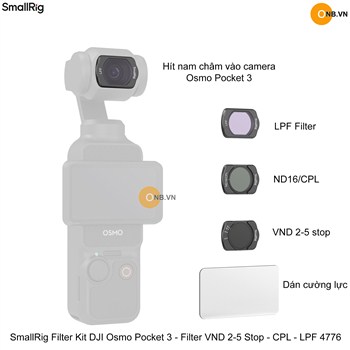 SmallRig Filter Kit DJI Osmo Pocket 3 Filter VND 2-5 stop - CPL - LPF 4776