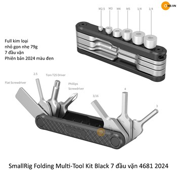 SmallRig Folding Multi-Tool Kit Black 7 đầu vặn 4681