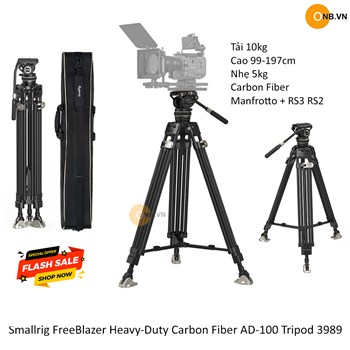 Smallrig FreeBlazer Heavy-Duty Carbon Fiber AD-100 Tripod 3989 