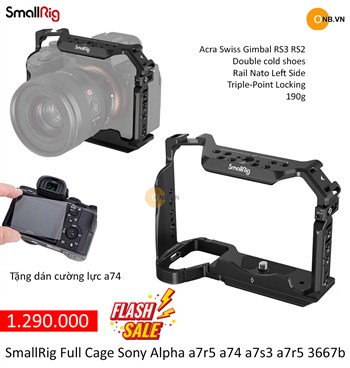 SmallRig Full Cage Sony Alpha a7r5 a74 a7s3 a7r4 3667b
