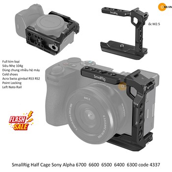 SmallRig Half Cage Sony Alpha a6700 a6600 a6500 a6400 a6300 4337