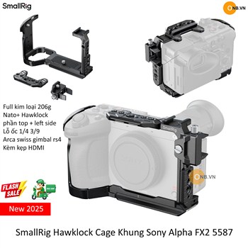 SmallRig Hawklock Cage Khung Sony Alpha FX2 5587