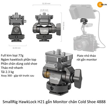 SmallRig HawkLock H21 gắn Monitor chân Cold Shoe 4888