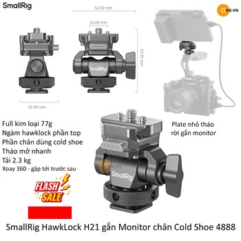 SmallRig HawkLock H21 gắn Monitor chân Cold Shoe 4888