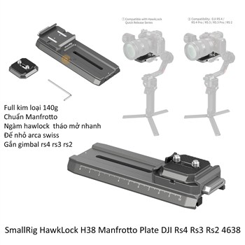 SmallRig HawkLock H38 Manfrotto Plate DJI Rs4 Rs3 Rs2 4638