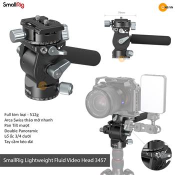 SmallRig Lightweight Fluid Video Head 3457