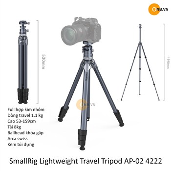 SmallRig FreeRover Lightweight Travel Tripod AP-02 4222