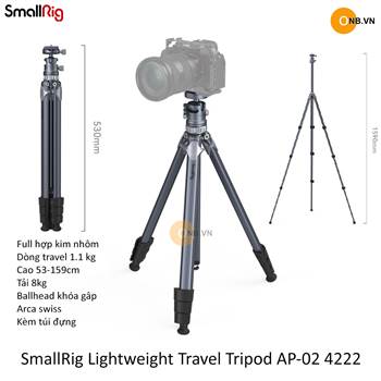 SmallRig FreeRover Lightweight Travel Tripod AP-02 4222