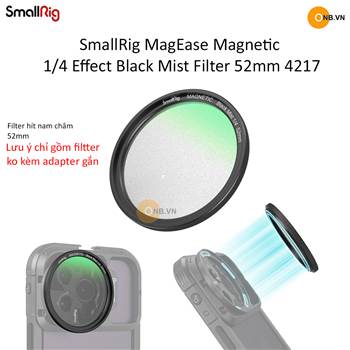 SmallRig MagEase Magnetic 1/4 Effect Black Mist Filter 52mm 4217