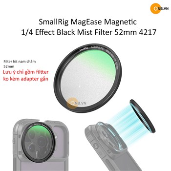 SmallRig MagEase Magnetic 1/4 Effect Black Mist Filter 52mm 4217