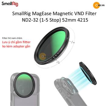SmallRig MagEase Magnetic VND Filter Kit ND2-ND32 1-5 Stop 52mm 4215