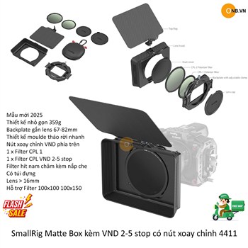 SmallRig Matte Box kèm CPL và VND 2-5 stop có nút xoay chỉnh 4411