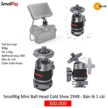 SmallRig Mini Ball Head Cold Shoe 2948 - Bán lẻ 1 cái
