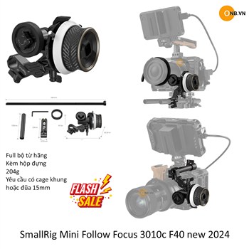SmallRig Mini Follow Focus 3010c - Xoay lấy nét manual lens 2024