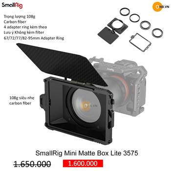 SmallRig Mini Matte Box Lite 3575 - Full set hỗ trợ quay