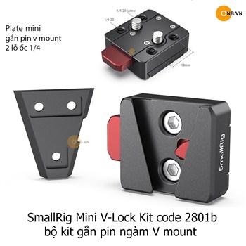 SmallRig Mini V-Lock - đế gắn pin V Mount 2 ốc 1/4 2801b