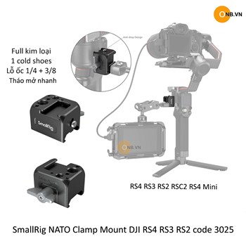 SmallRig NATO Clamp Mount DJI RS4 RS3 RS2 RS4 Mini 3025