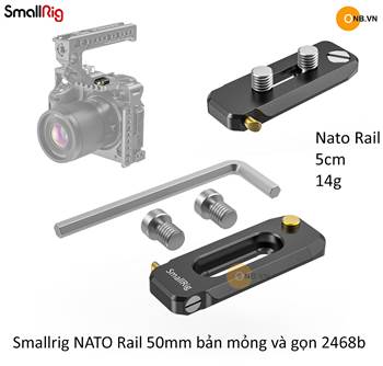 Smallrig NATO Rail 50mm làm mỏng gọn đẹp 2468b