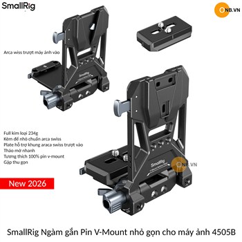 SmallRig Ngàm gắn Pin V-Mount nhỏ gọn cho máy ảnh 4505B
