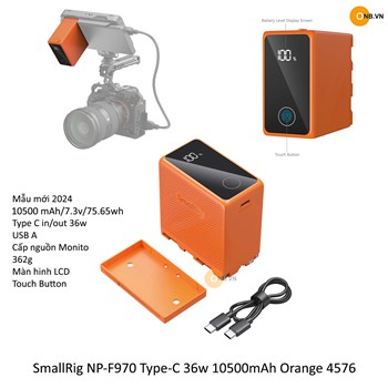 SmallRig NP-F970 Type-C 36w 10500mAh Orange 4576