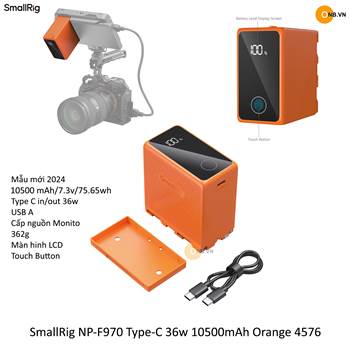 SmallRig NP-F970 Type-C 36w 10500mAh Orange 4576