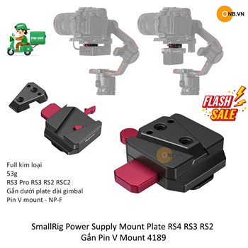 SmallRig Power Supply Mount Plate RS4 RS3 RS2 Gắn Pin V Mount 4189