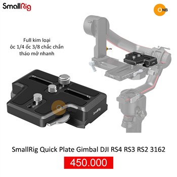 SmallRig Quick Plate - Đế thao tác nhanh DJI RS4 RS3 RS2 RSC 2 - 3162b