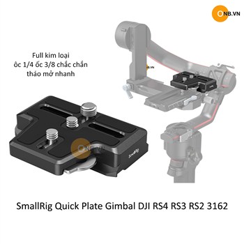SmallRig Quick Plate - Đế thao tác nhanh DJI RS4 RS3 RS2 RSC 2 - 3162b