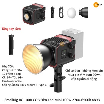 SmallRig RC 100B COB Đèn Led Mini 100w 2700-6500k 4893