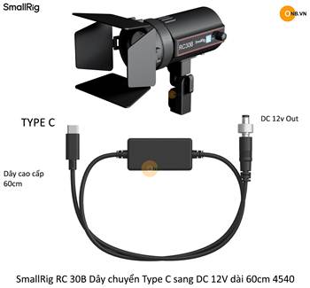 SmallRig RC 30B Dây chuyển Type C sang DC 12V dài 60cm 4540
