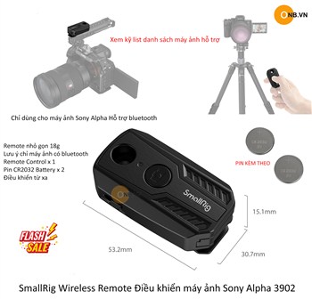 SmallRig Remote Điều Khiển Máy Ảnh Sony Alpha 3902