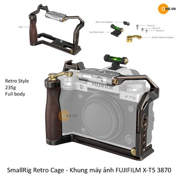 SmallRig Retro Cage Khung máy ảnh Fujifilm XT5 X-T5 3870