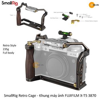 SmallRig Retro Cage Khung máy ảnh Fujifilm XT5 X-T5 3870