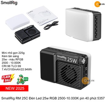 SmallRig RM 25C Đèn Led 25w RGB 2000-10.000k pin 40 phút 5357