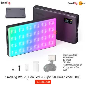 SmallRig RM120 Đèn Led RGB pin 5000mAh code 3808