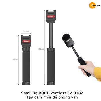 SmallRig Interview Rode Wireless Go - Saramonic 3182 - Tay cầm mini phỏng vấn