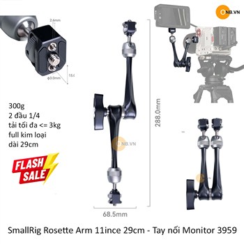SmallRig Rosette Magic Arm 29cm - Tay nối Monitor full kim loại 3959