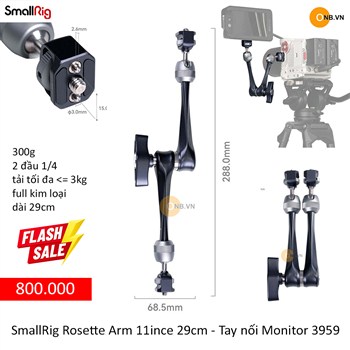 SmallRig Rosette Magic Arm 29cm - Tay nối Monitor full kim loại 3959