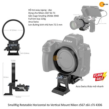 SmallRig Rotatable Horizontal-to-Vertical Mount Nikon Z 567 6II 7II 6III Z8 4306