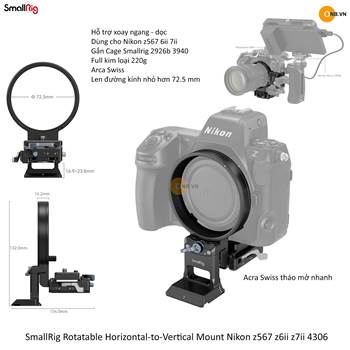SmallRig Rotatable Horizontal-to-Vertical Mount Nikon z567 z6ii z7ii 4306