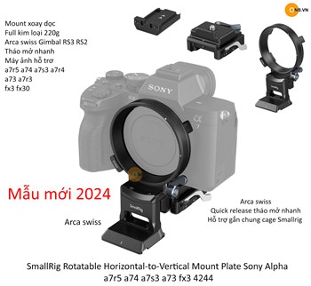 SmallRig Rotatable Horizontal-to-Vertical Mount Plate Sony a7r5 a74 a7s3 a73 fx3 4244