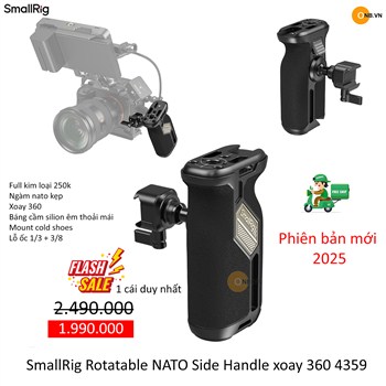 SmallRig Rotatable NATO Side Handle xoay 360 4359