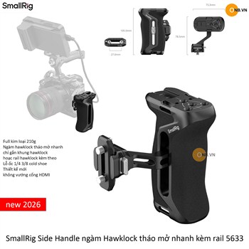 SmallRig Side Handle ngàm Hawklock tháo mở nhanh kèm rail 5633