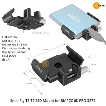 SmallRig T5 T7 SSD Mount for BMPCC 6K PRO 3272