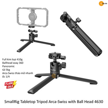 SmallRig Tabletop Tripod Arca-Swiss with Ball Head dài 23cm 4630