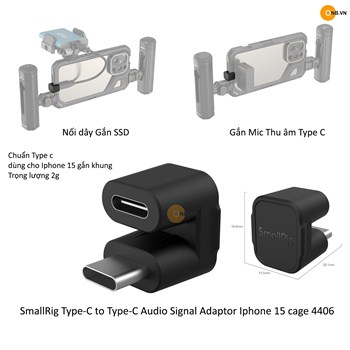 SmallRig Type-C to Type-C Audio Signal Adaptor Iphone 15 Cage 4406