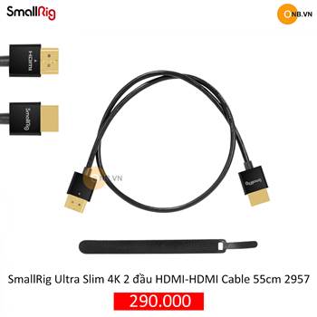 SmallRig Ultra Slim 4K dây HDMI 2 đầu dài 55cm 2957b new 2024